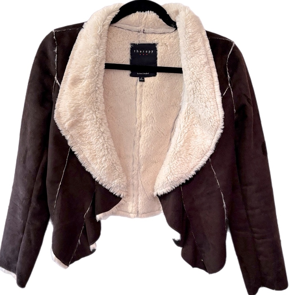 Theory Brown Jacket with Cream Lining